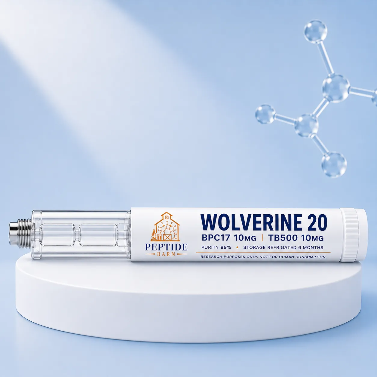 bpc-157 / tb500 pen Wolverine Stack 20 MG - Blend Pre-mixed Pen, 10mg/10mg BPC157 5MG : Research Program:8 Week Program lazy